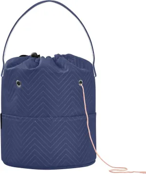 Noble Blue Crochet Bag Large Capacity Crochet Bag Knitting and Crochet Organizer Bag 8.3 x 11 Inch