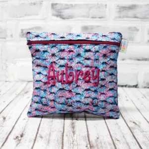 Ombre Mermaid Scales Personalized Reusable Bag