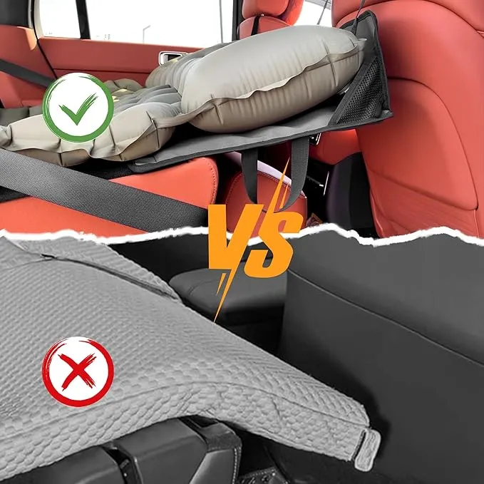 ONTYZZ Car Rear Seat Mattress Extension Plate Foldable Car Back Seat Extender Increase Trunk and Car Bed Camping Space for SUV Truck Tesla and Other Electric Cars