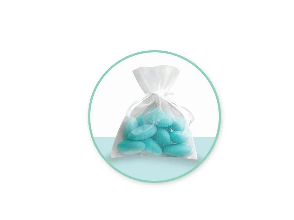 Organza Bags 3x4" Shimmering Silver 6/pk