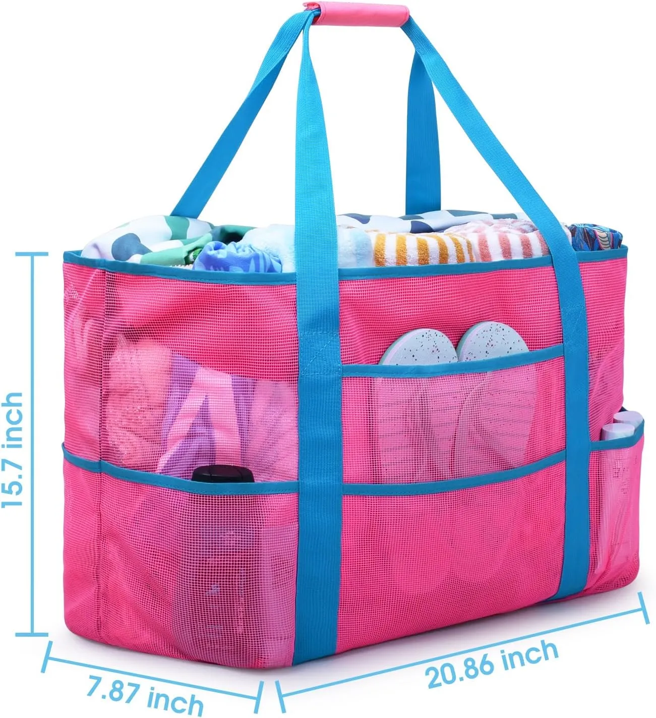 oscaurt Mesh Beach Bag Extra Large Waterproof Sandproof Beach Tote Pool Swim Bag Travel Vacation Essentials