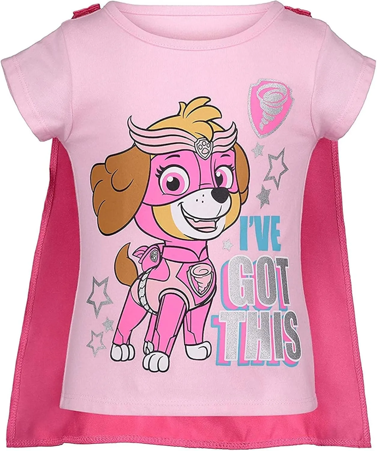 Paw Patrol Skye Girls Cosplay T-Shirt Tulle Tutu Cape and Mask 4 Piece Outfit Set Toddler to Little Kid