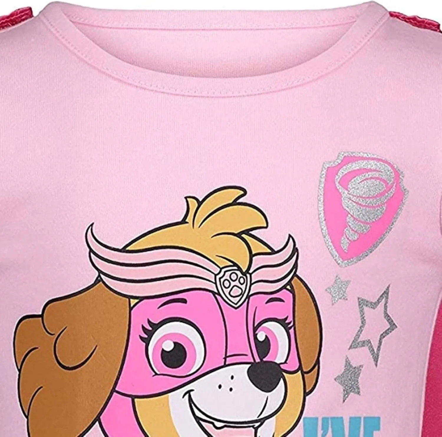 Paw Patrol Skye Girls Cosplay T-Shirt Tulle Tutu Cape and Mask 4 Piece Outfit Set Toddler to Little Kid