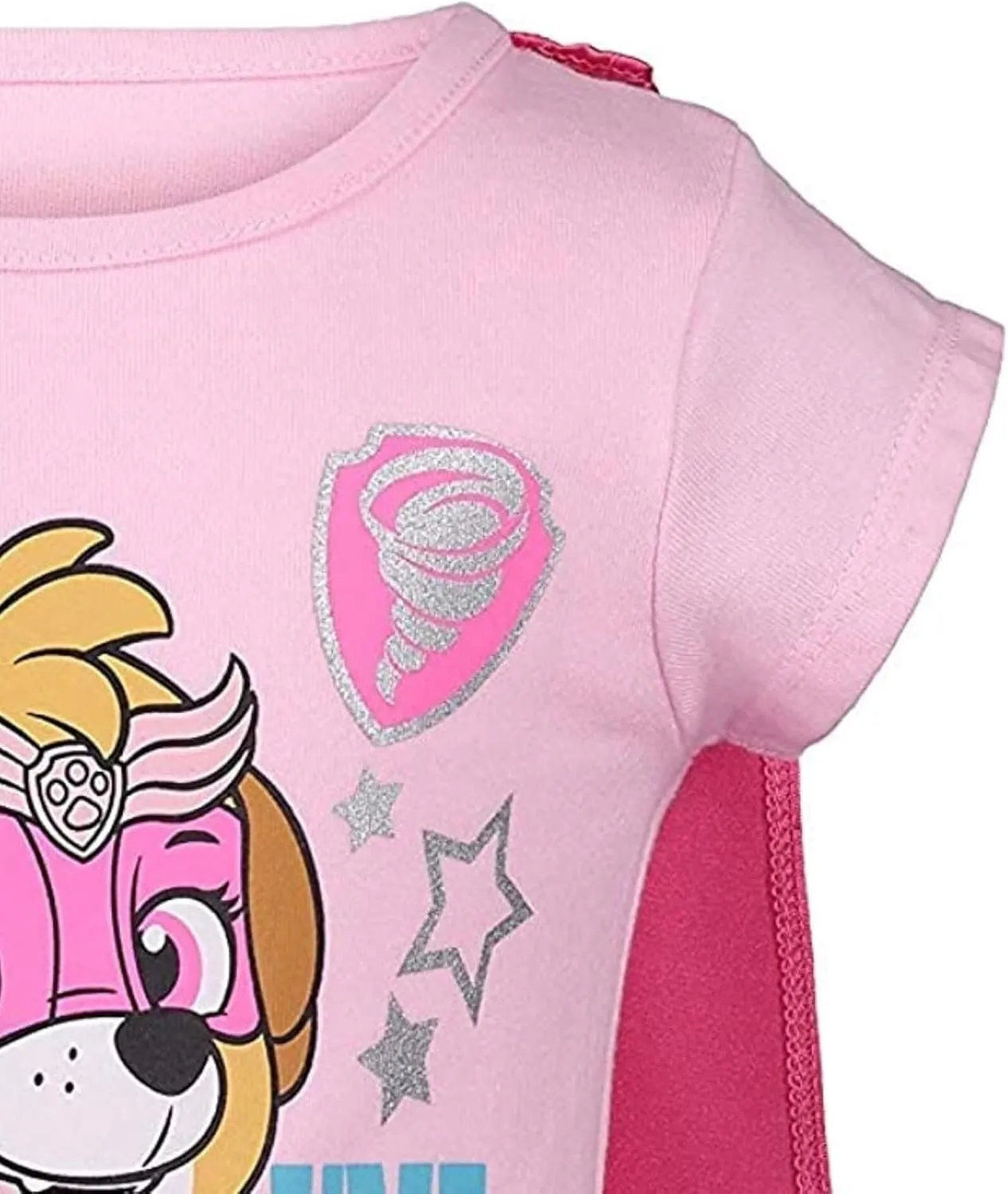 Paw Patrol Skye Girls Cosplay T-Shirt Tulle Tutu Cape and Mask 4 Piece Outfit Set Toddler to Little Kid
