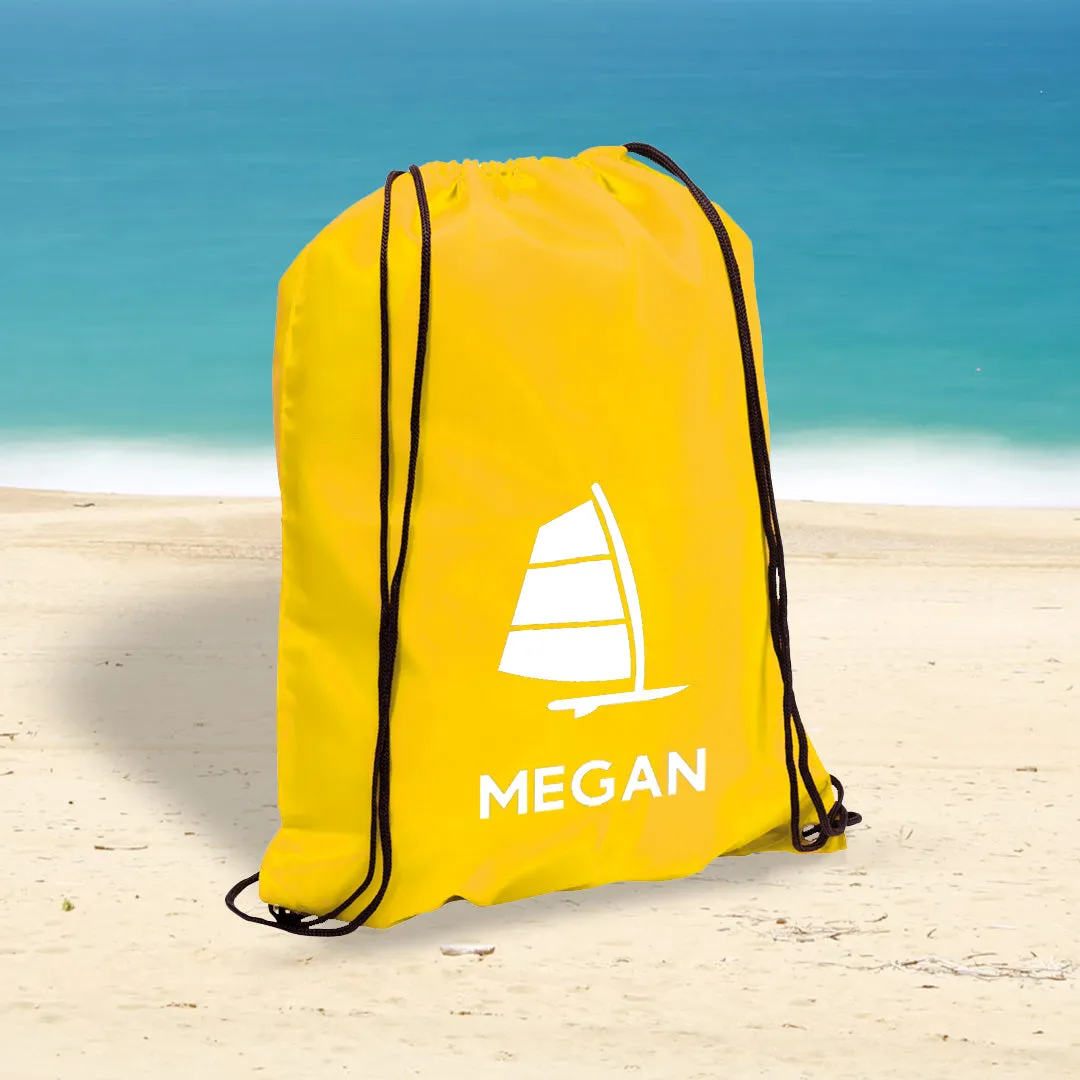 Personalised Water Sport Drawstring Bag