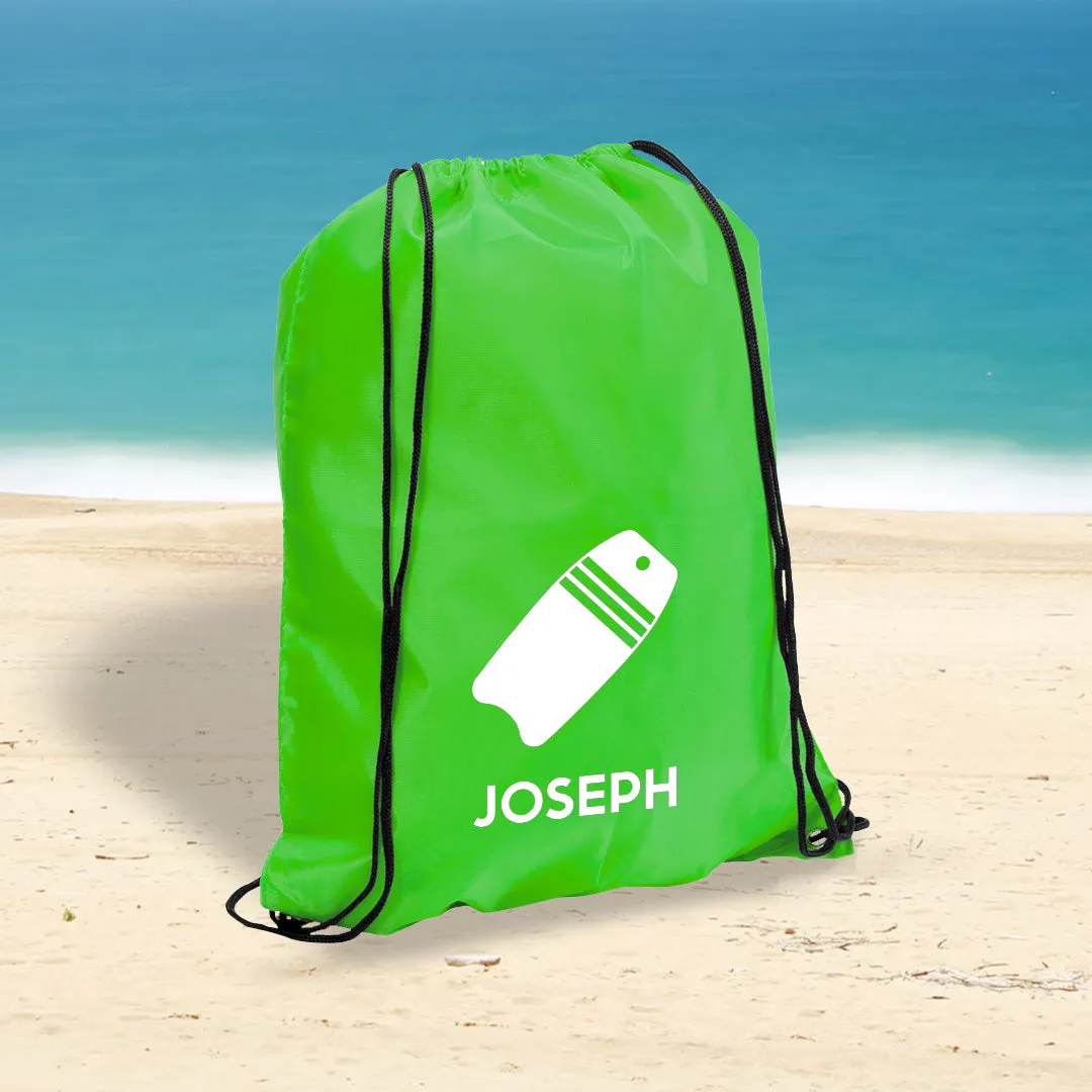 Personalised Water Sport Drawstring Bag