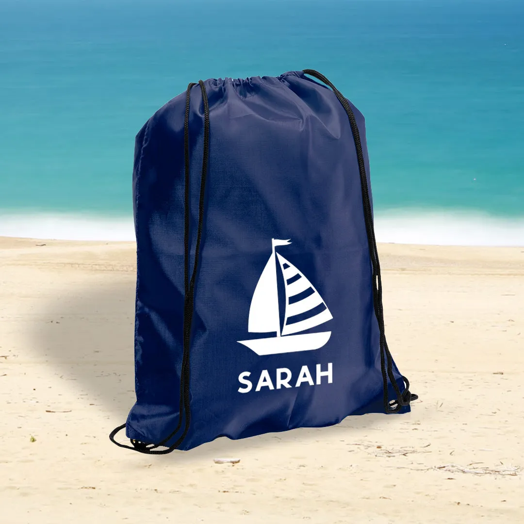 Personalised Water Sport Drawstring Bag
