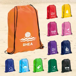 Personalised Water Sport Drawstring Bag