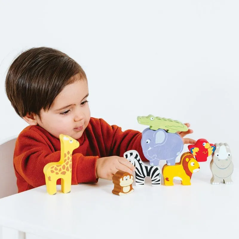 Petilou Africa Stacking Animals & Bags