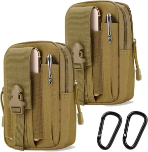 PHILEX Tactical Molle Pouch EDC Utility Gadget Outdoor Men Waist Bag with Phone Belt Clip Holder Holster