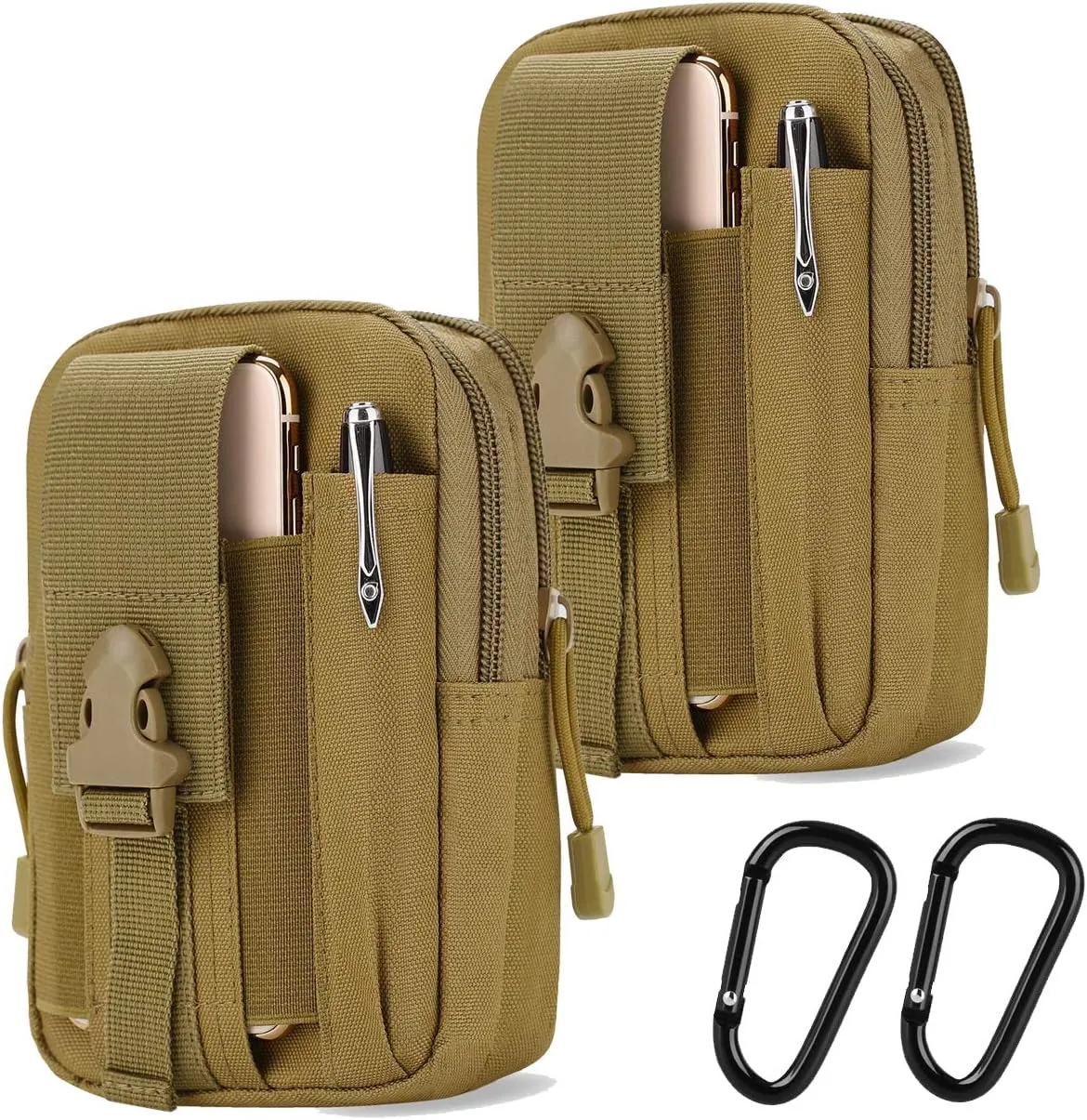 PHILEX Tactical Molle Pouch EDC Utility Gadget Outdoor Men Waist Bag with Phone Belt Clip Holder Holster