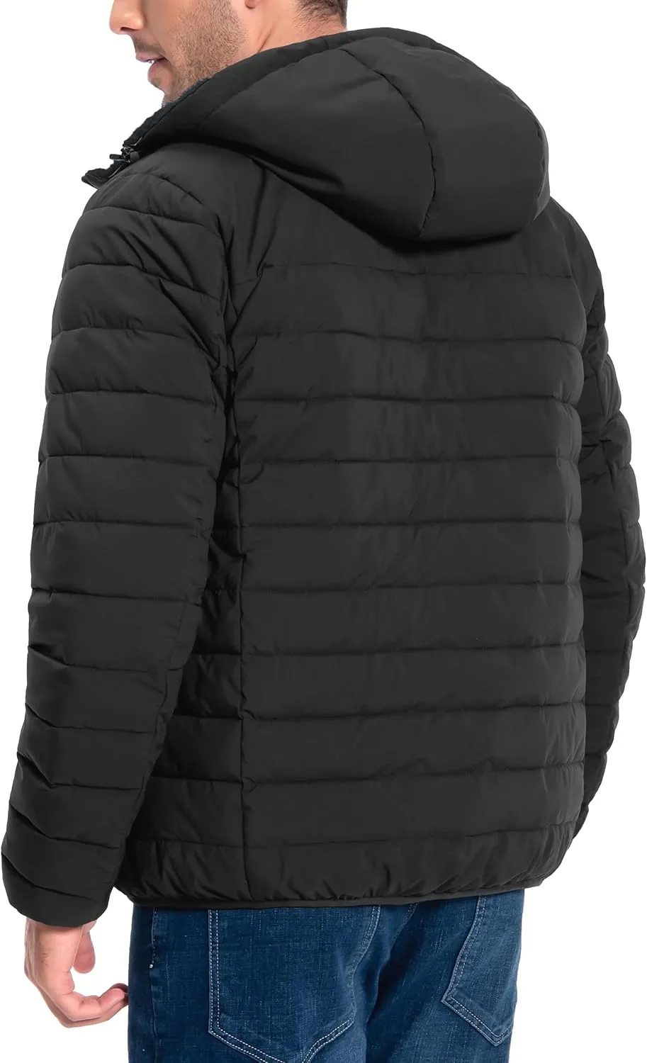 Pioneer Camp Men's Winter Puffer Jacket Sherpa Lined Hooded Water Resistant Midweight Warm Insulated Quilted Down Coat Parka