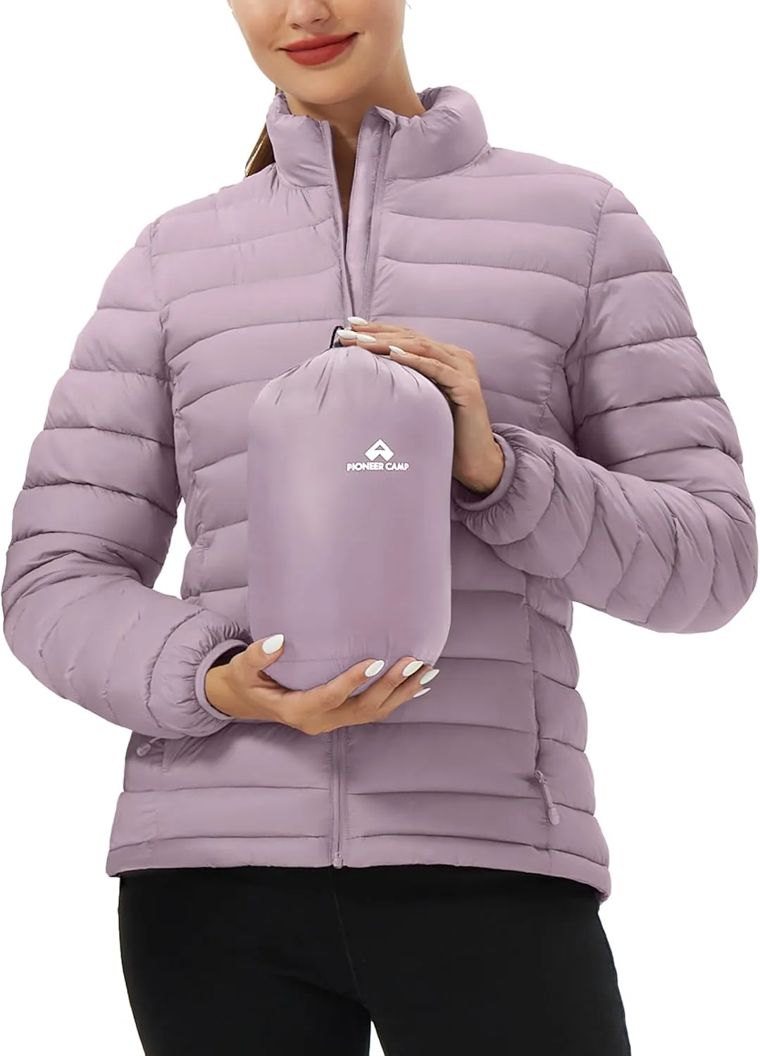 Pioneer Camp Women's Packable Puffer Jacket Winter Lightweight Quilted Coat Water-Repellent Insulated Thermal Warm Outerwear
