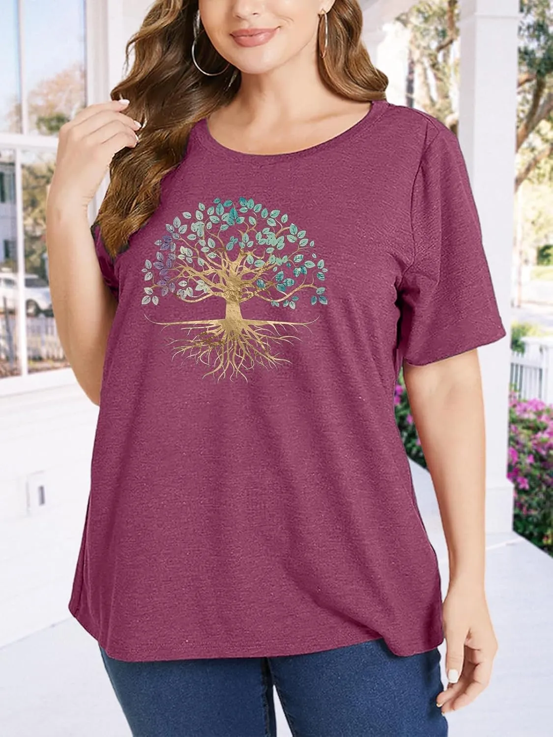 Plus Size Tshirts for Women Graphic Tees Summer Casual Tops Loose Cute Trendy Clothes Tee Shirt