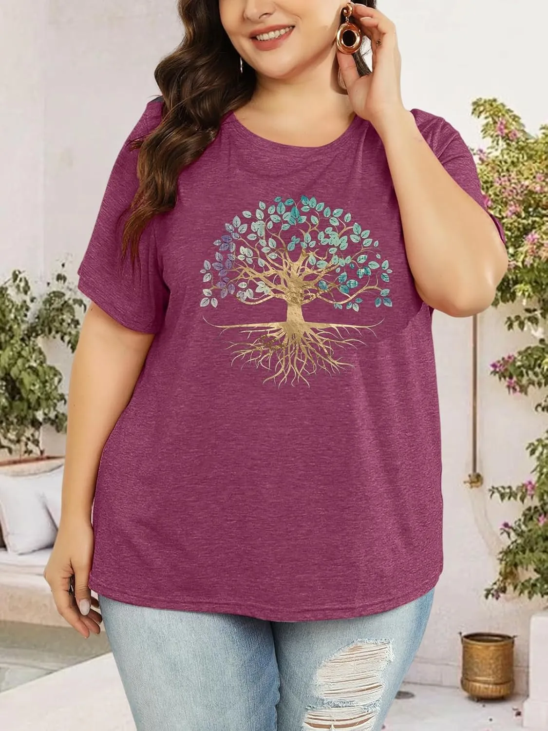 Plus Size Tshirts for Women Graphic Tees Summer Casual Tops Loose Cute Trendy Clothes Tee Shirt