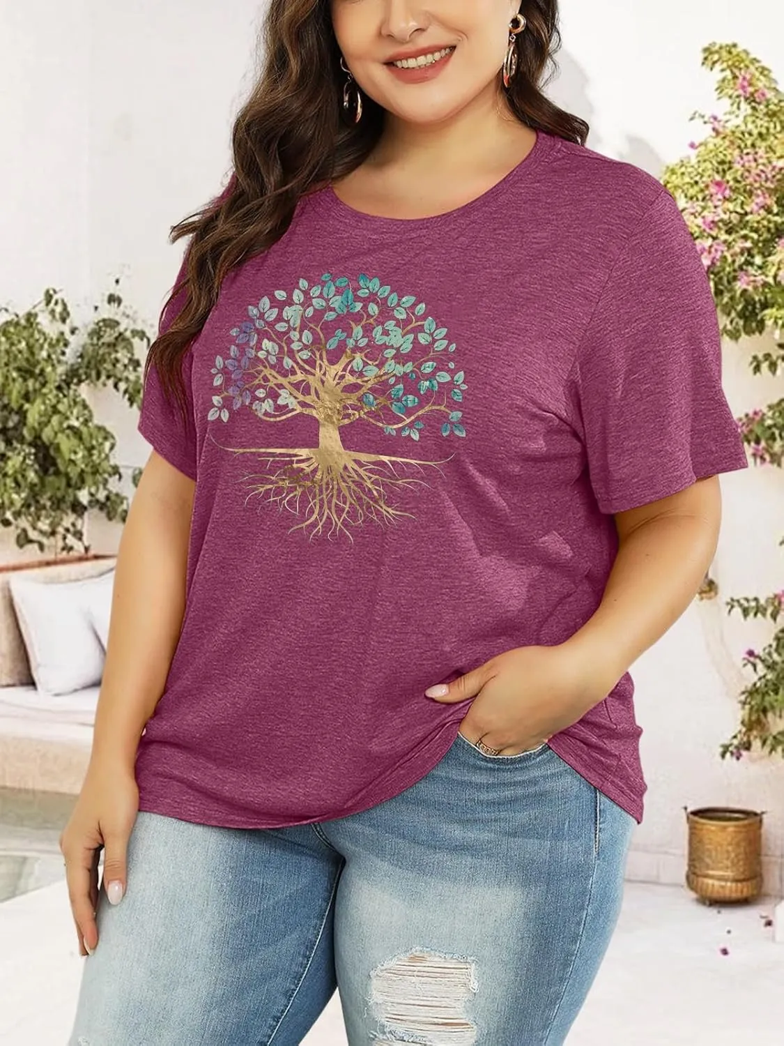 Plus Size Tshirts for Women Graphic Tees Summer Casual Tops Loose Cute Trendy Clothes Tee Shirt