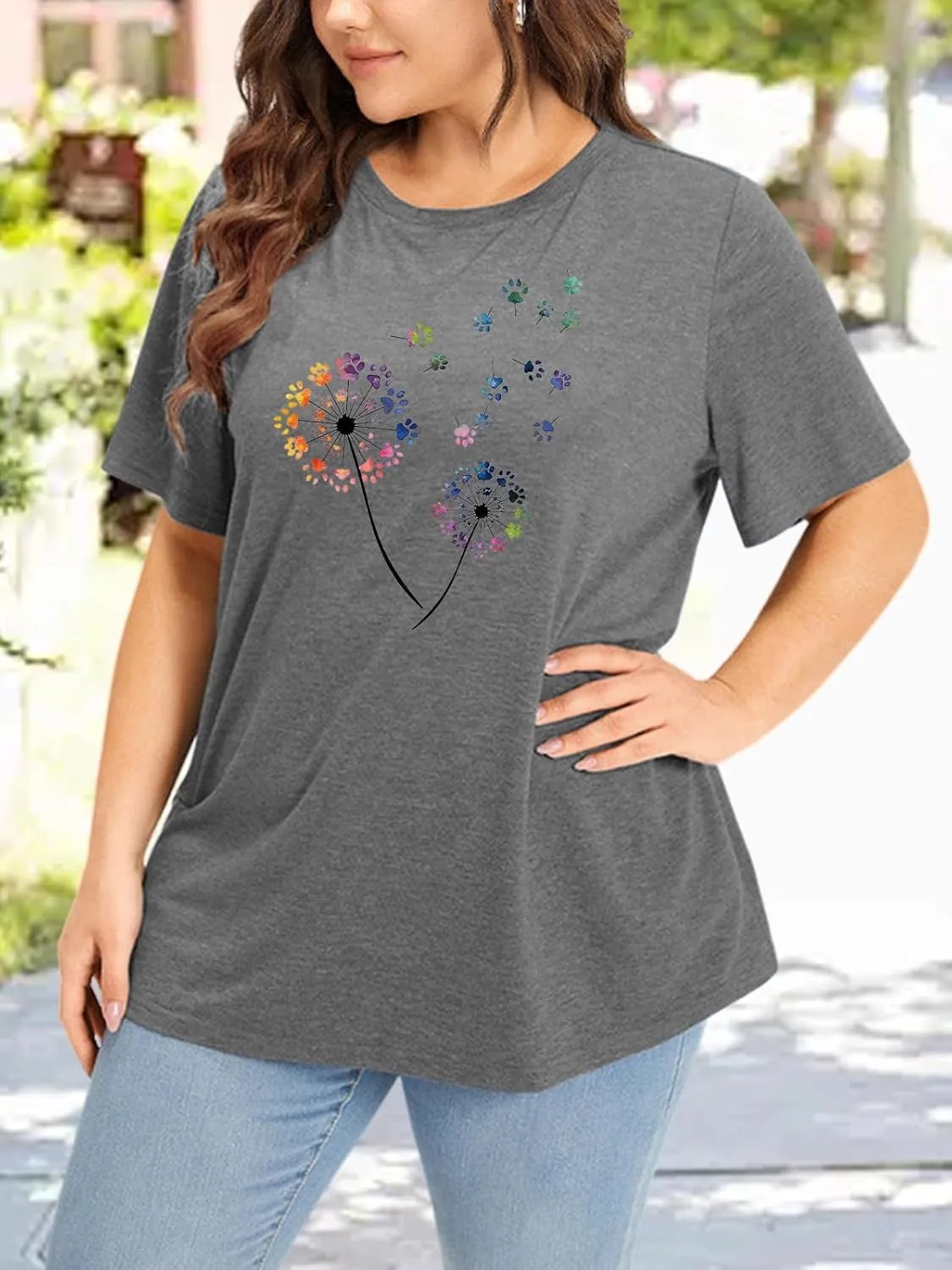 Plus Size Tshirts for Women Graphic Tees Summer Casual Tops Loose Cute Trendy Clothes Tee Shirt