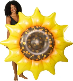 PoolCandy Giant Inflatable Sunflower Island Pool Float - Perfect for Parties and Relaxation. The Ultimate Swimming Pool Float.
