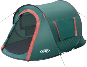 Pop-up Tent,2 Person Camping Tent,Instant Portable Beach Tent,Easy Pop Up Shade Tents 2 Doors for Camping Hiking & Traveling with Carrying Bag