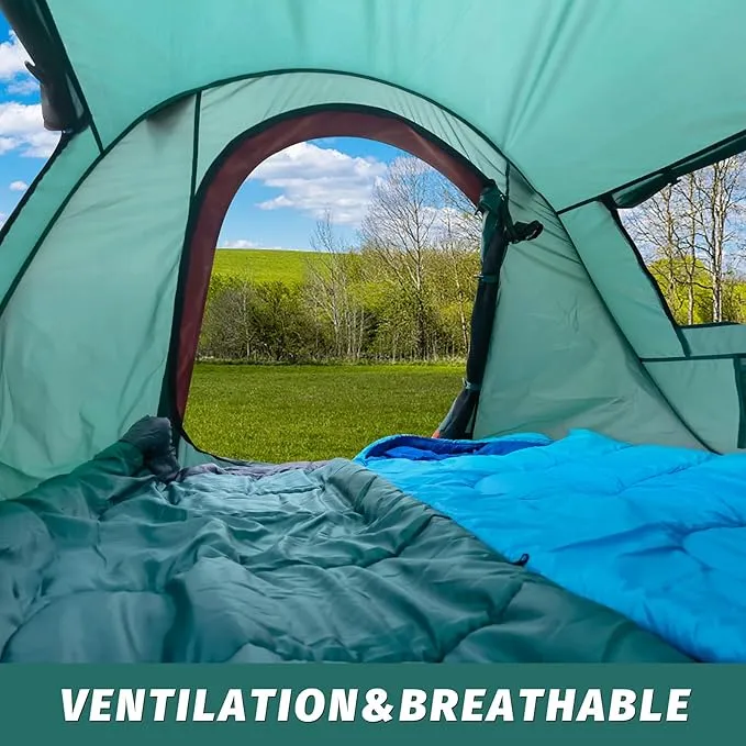 Pop-up Tent,2 Person Camping Tent,Instant Portable Beach Tent,Easy Pop Up Shade Tents 2 Doors for Camping Hiking & Traveling with Carrying Bag