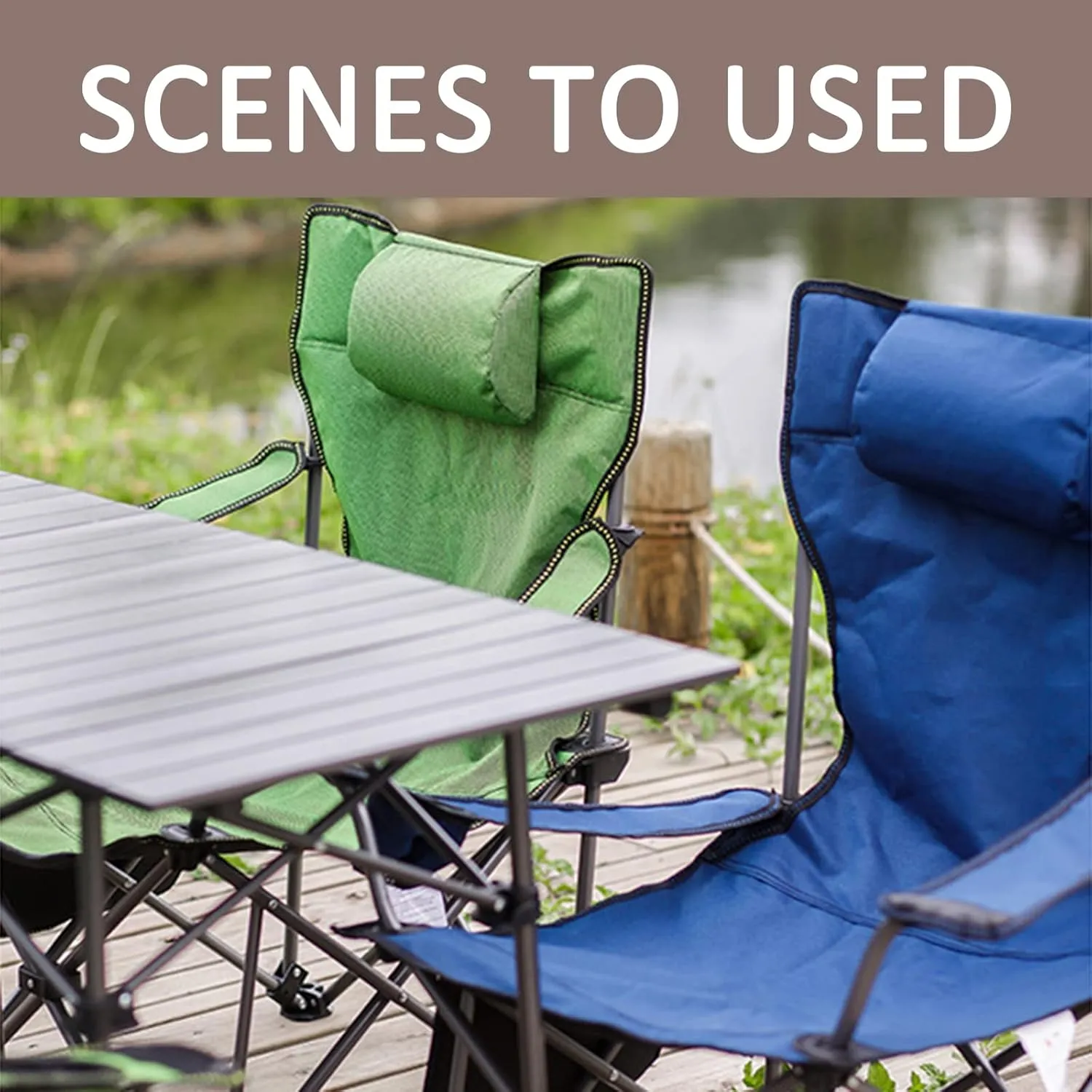 Portable Chairs for Adults 120kg Beach Chairs High Off Ground Reclining, Folding Camping Chair with Carrying Bag,D