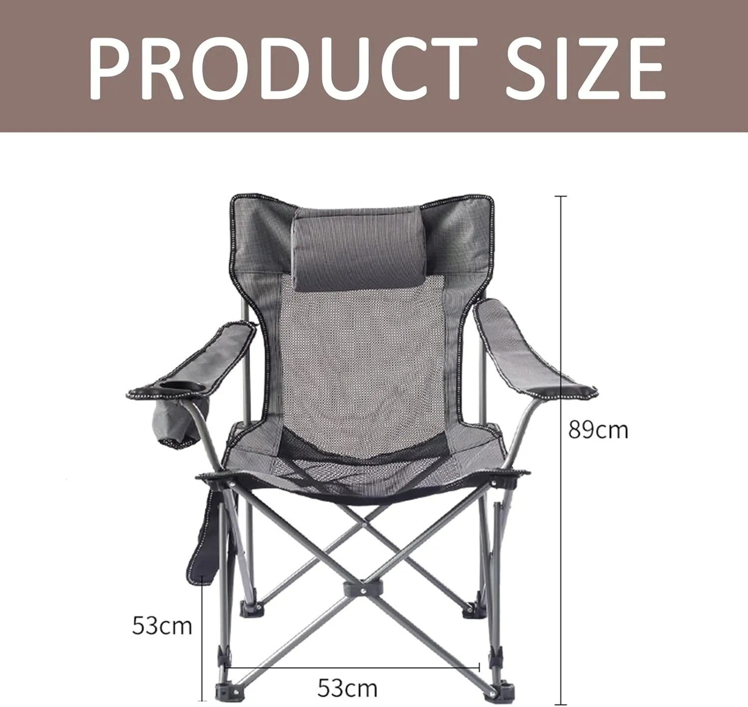 Portable Chairs for Adults 120kg Beach Chairs High Off Ground Reclining, Folding Camping Chair with Carrying Bag,D
