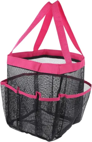 Portable Mesh Shower Bag Girls Toiletry Bag Mesh Shower Tote for Beach Toy Organizer