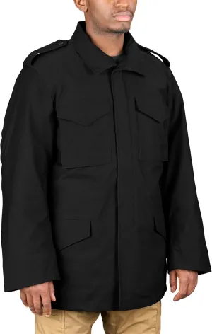 Propper Men's M65 Field Coat, Black, Large Long