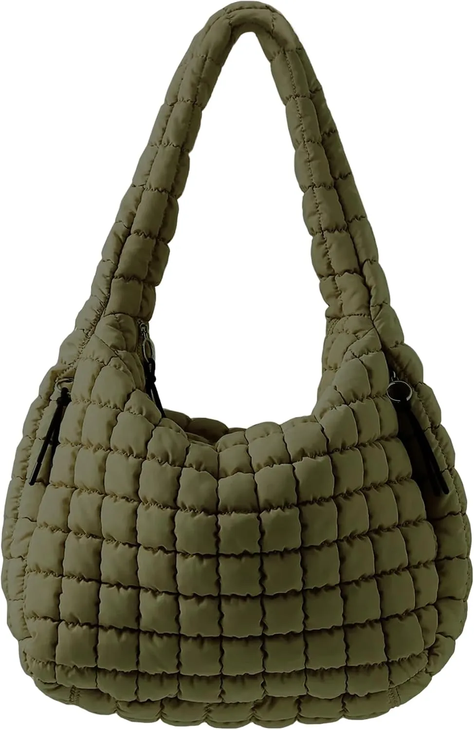 Puffer Quilted Shoulder Bag for Women Padding Shoulder Bag Puffy Hobo Bag Trendy Tote Bag 2025