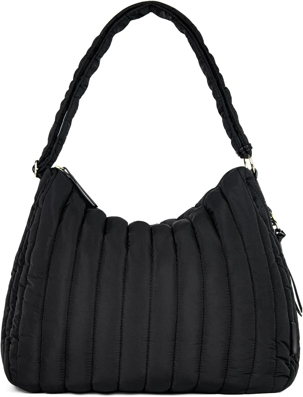 Puffer Tote Bag for Women Nylon Crossbody Bag Quilted Tote HandBag Puffy Tote Purse with Adjustable Strap