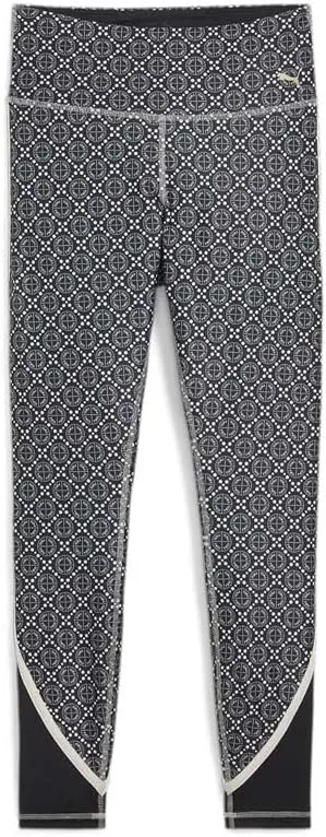 PUMA Womens Logo Love High Waist Full Length Athletic Leggings Training Casual Moisture Wicking - White - Size S