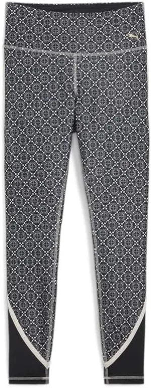 PUMA Womens Logo Love High Waist Full Length Athletic Leggings Training Casual Moisture Wicking - White - Size S