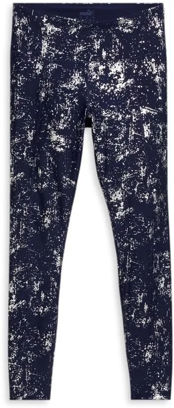PUMA Womens Metallic Shine Athletic Leggings Training Casual - Blue - Size L
