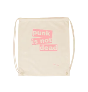 Punk Is Not Dead (Pink) Drawstring Bag