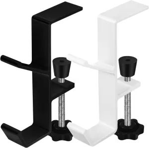 Purse Hangers for Table 2 Pack Desk Hooks Aluminum Alloy Strong Locking Mechanism Space-Saving Modern Style Desk Backpack Hook