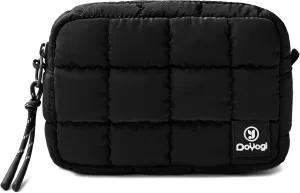 Quilted Cosmetic Bag, Puffer Makeup Bags, Crossbody Purses for women,Cute Travel Toiletry Bag for Women (Black)