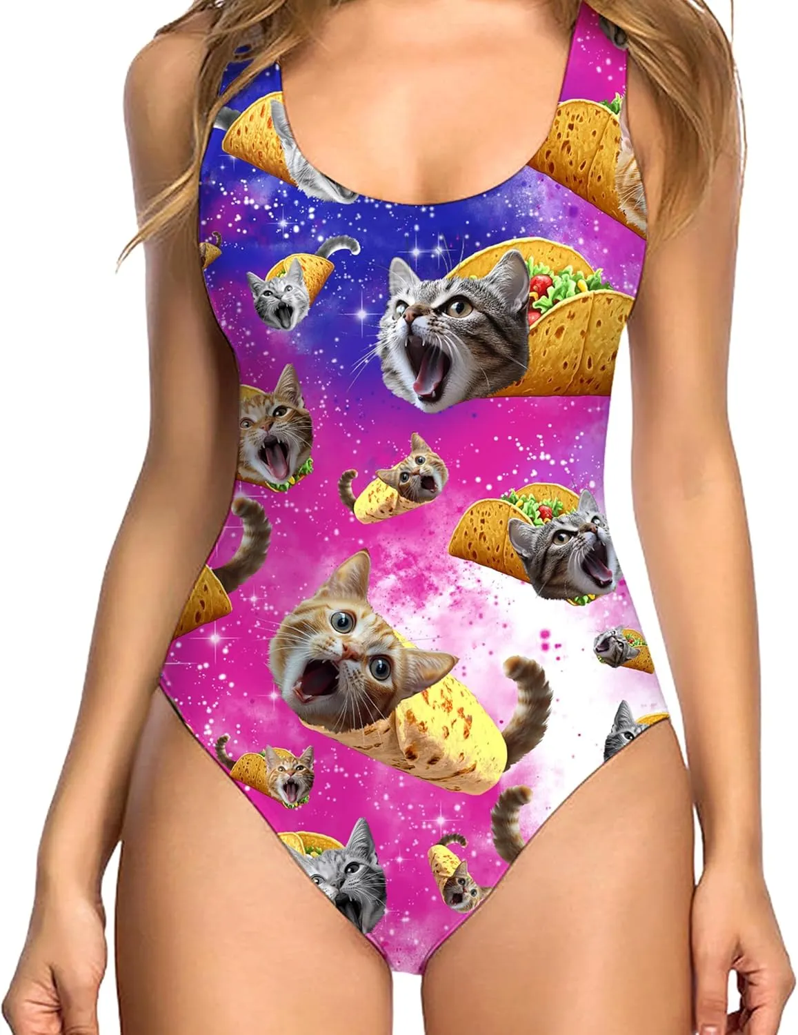 RAISEVERN One Piece Swimsuit for Women Hawaiian Novelty 3D Print Bathing Suit Swim Beachwear