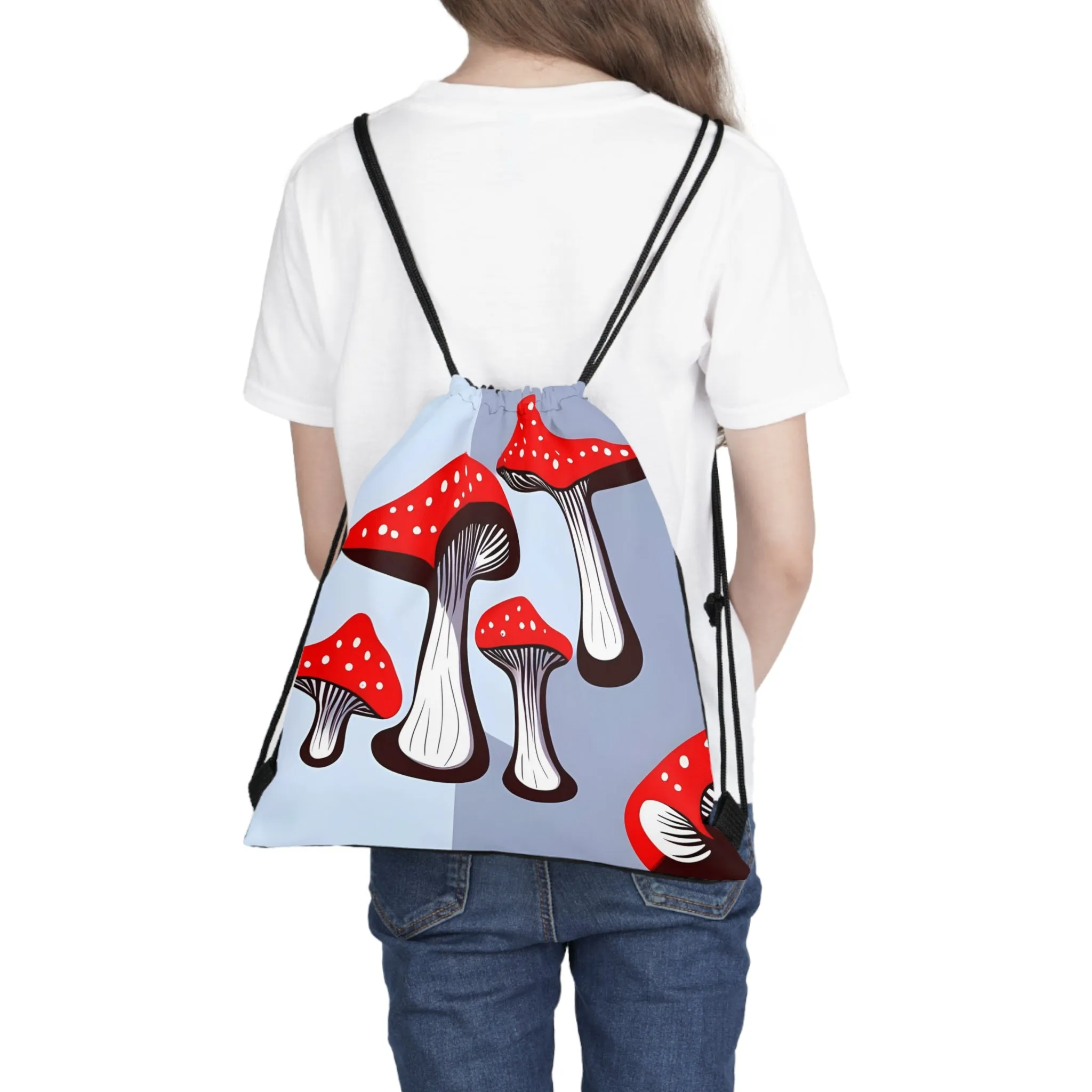 'Red Mushroom' Drawstring Bag