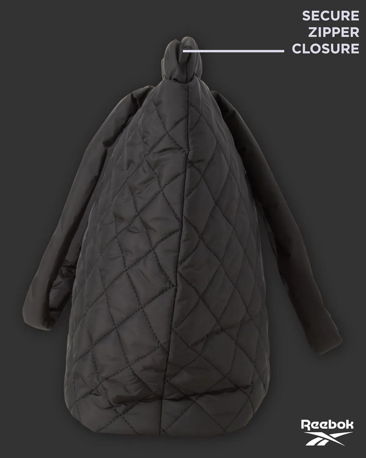 Reebok Women's Puffer Tote Bag - Lightweight Quilted Carry-All Tote Bag for Women - Casual Womens Puffy Shoulder Bags