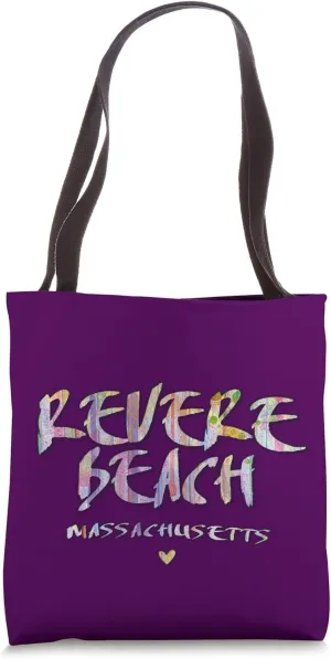 Revere Beach Massachusetts - Revere Beach MA Watercolor Logo Tote Bag