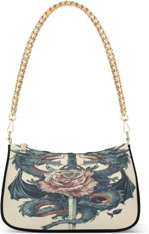 Rose Gold Glitter Shoulder Purse, Small Purses for Women Trendy