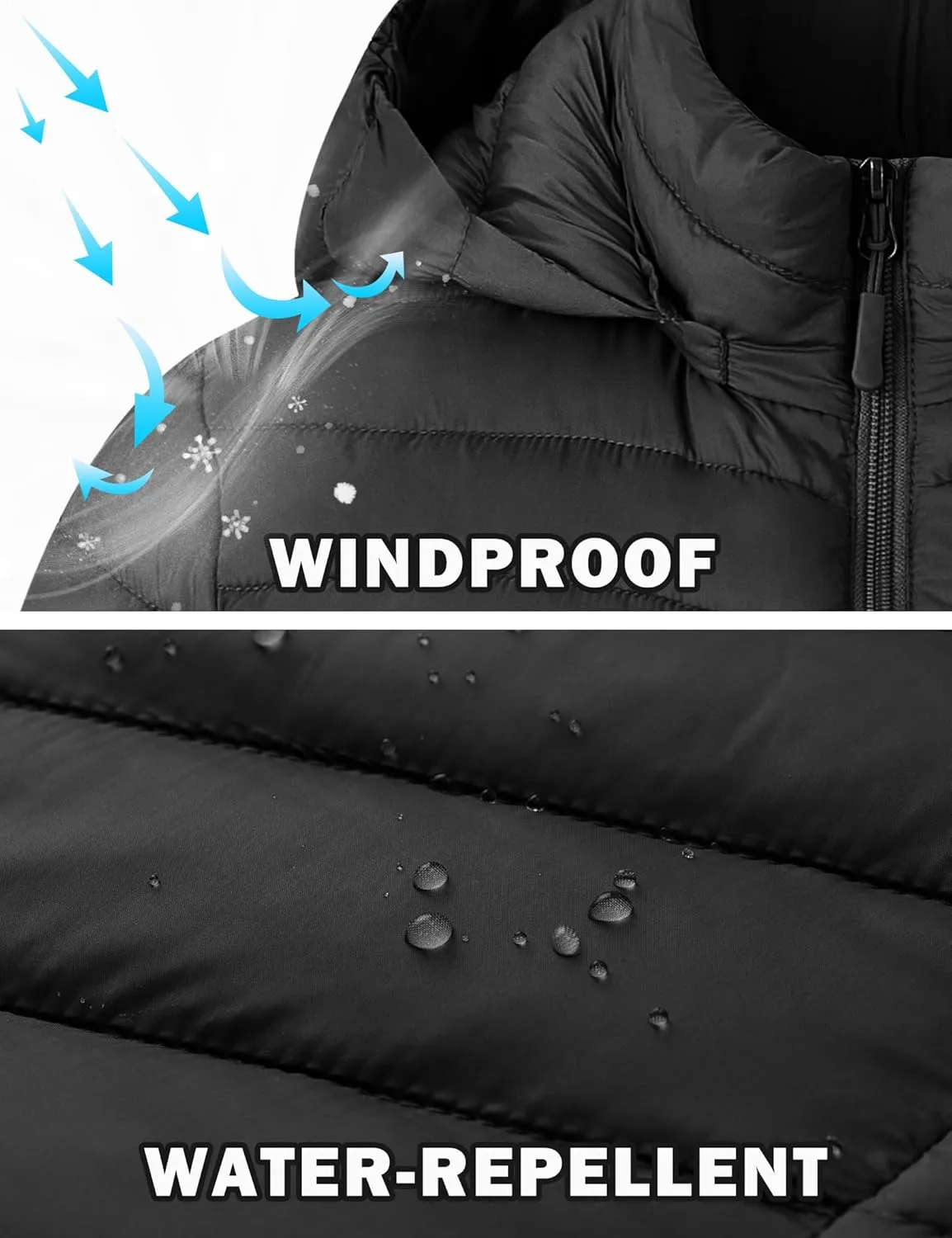 ROYAL MATRIX Women's Packable Puffer Jacket - Lightweight Winter Warm Long Quilted Puffer Coat with Detachable Hood
