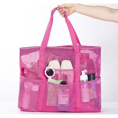 SAILBEE Beach Bag Storage Bag Swimming Large Capacity Mesh Bag Outdoor Swimming Travel Fitness Exercise Portable Wash Bag SB-B01