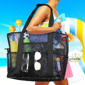 SAILBEE Beach Bag Storage Bag Swimming Large Capacity Mesh Bag Outdoor Swimming Travel Fitness Exercise Portable Wash Bag SB-B01