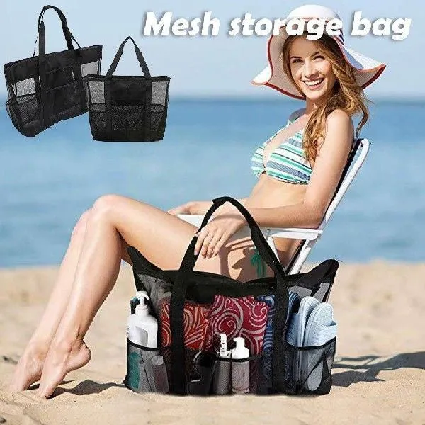 SAILBEE Beach Bag Storage Bag Swimming Large Capacity Mesh Bag Outdoor Swimming Travel Fitness Exercise Portable Wash Bag SB-B01