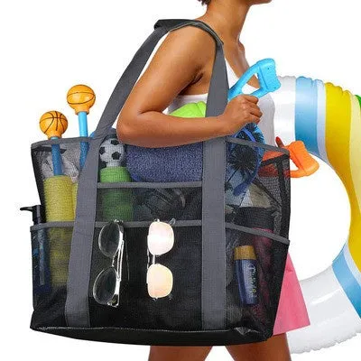 SAILBEE Beach Bag Storage Bag Swimming Large Capacity Mesh Bag Outdoor Swimming Travel Fitness Exercise Portable Wash Bag SB-B01