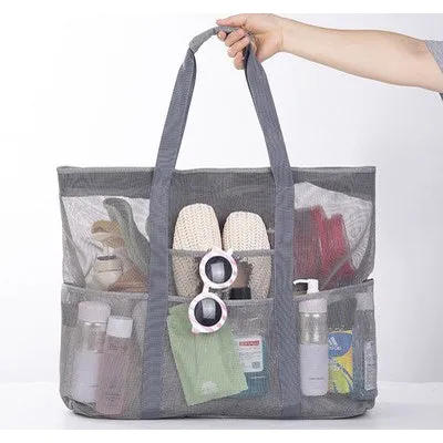 SAILBEE Beach Bag Storage Bag Swimming Large Capacity Mesh Bag Outdoor Swimming Travel Fitness Exercise Portable Wash Bag SB-B01