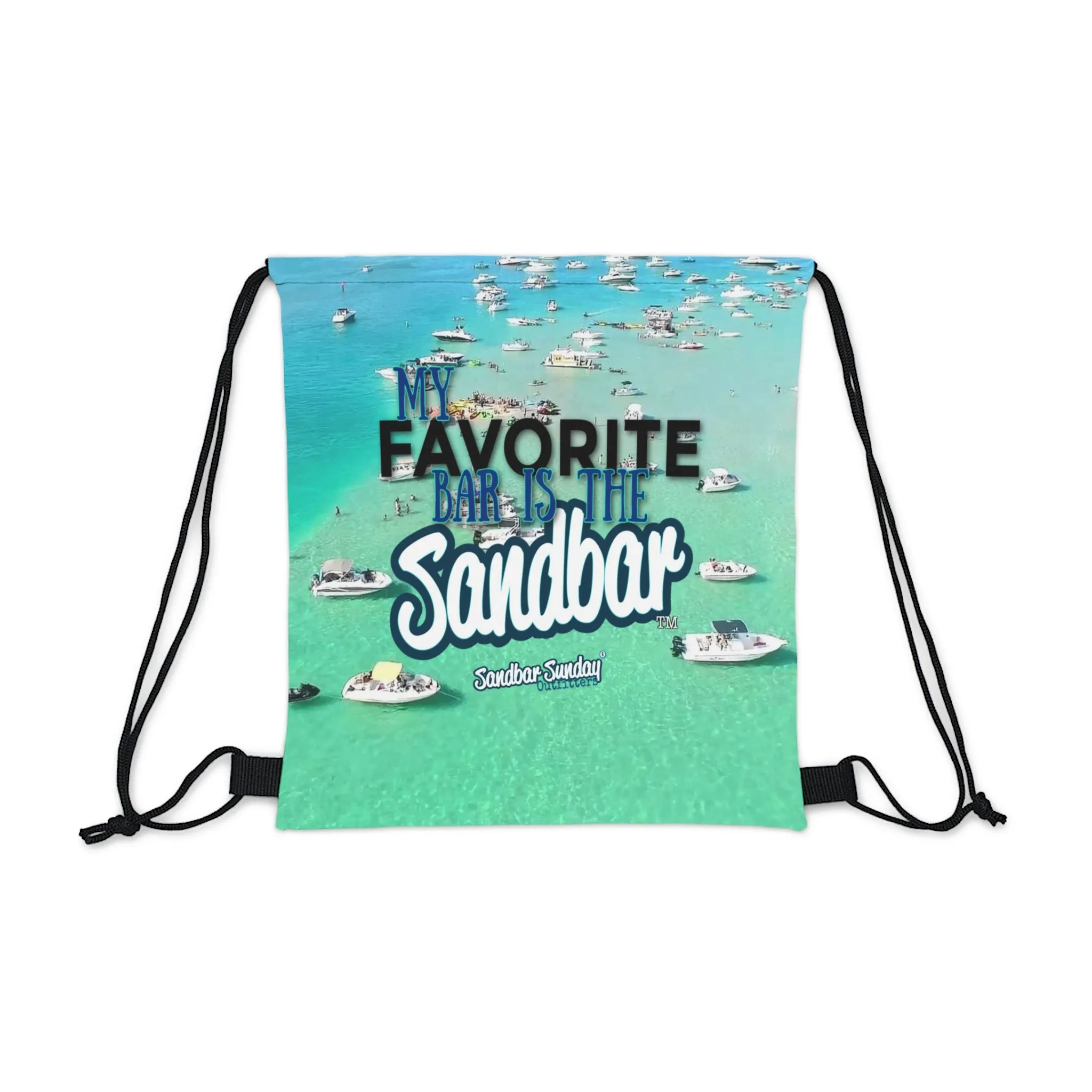 Sandbar Sunday Drawstring Bag