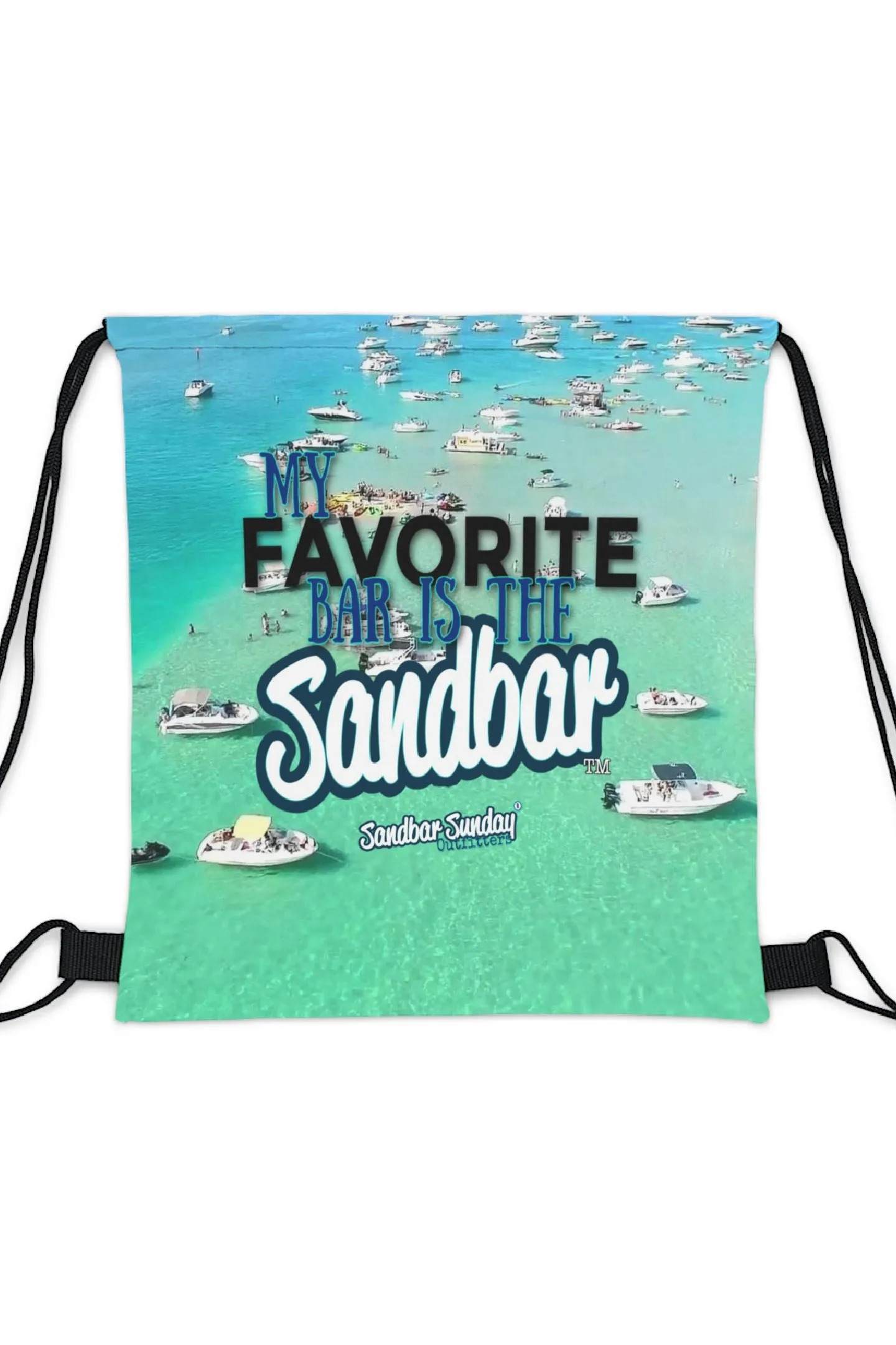 Sandbar Sunday Drawstring Bag