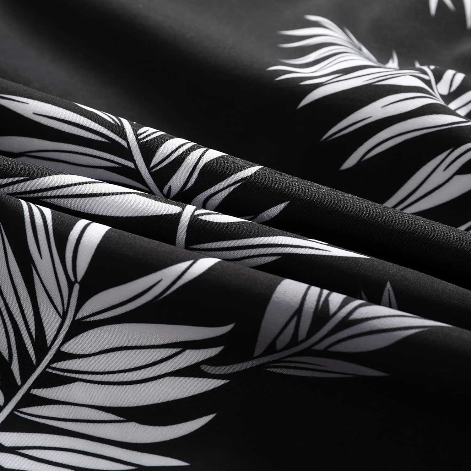 SheLucki Hawaiian Shirt for Men, Unisex Summer Beach Casual Short Sleeve Button Down Shirts, Printed Palmshadow Clothing